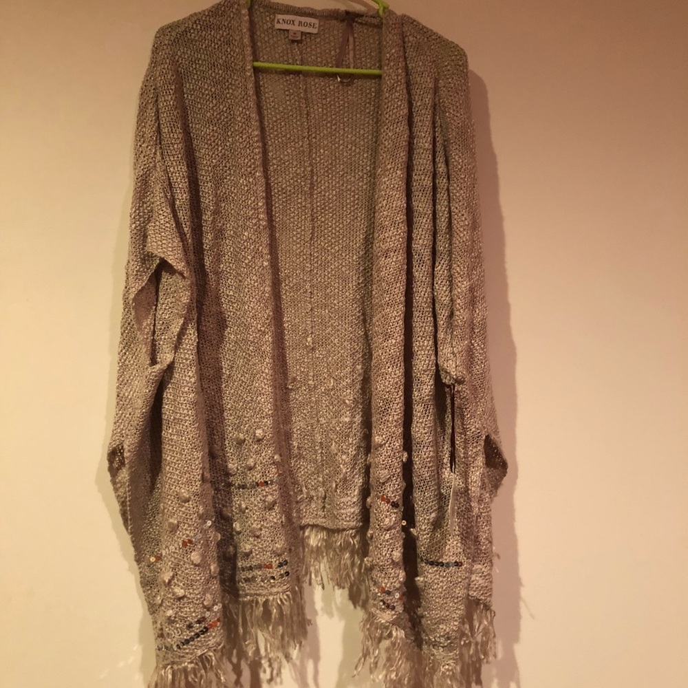 Tan cardigan